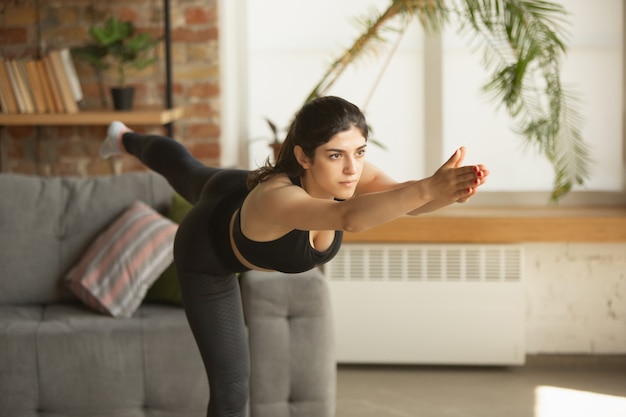 Fitness at home with butterfly movement